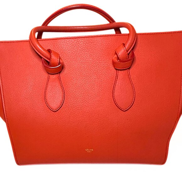 Celine Red Tie Knot Leather Purse and Pouch - Picture 4 of 15